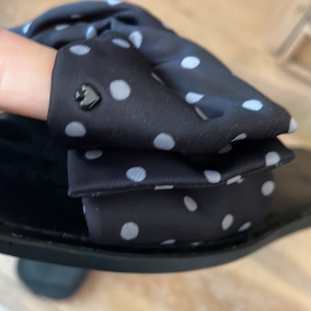 Kate Spade “Bikini” Sandals Slides Polka Dot Bow Neoprene Size 8 - Picture 9 of 10